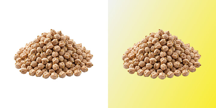 Pile of Chickpeas, heap of dried garbanzo beans legumes for healthy cooking food