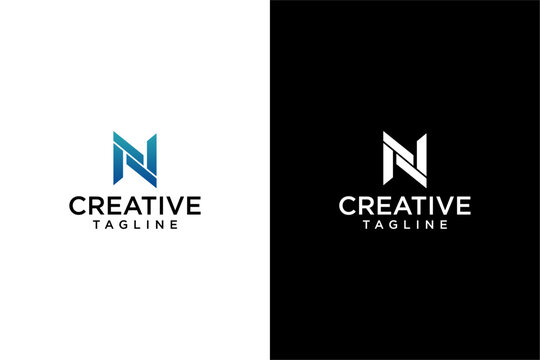 Modern Abstract Letter N Logo Design Template for Corporate Business and Technology Identity