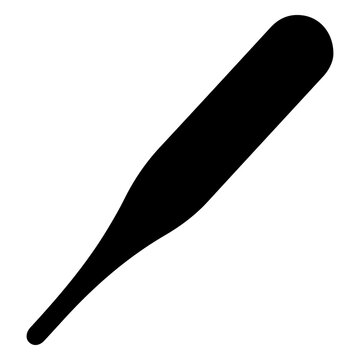 Black digital thermometer icon for body temperature reading in healthcare settings.