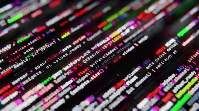 Software development and programming syntax background in a seamless loop