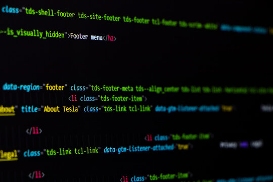 Programming or coding screen . Technology abstract background of coding screen, Programming screen, Source code. Data security concept.