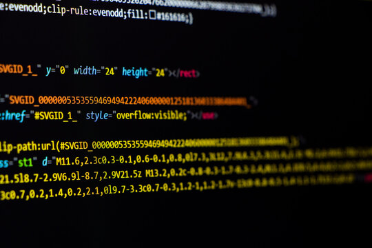 Programming coding screen, web developer coding screen.Programming or coding screen . Technology abstract background of coding screen, Programming screen, Source code. Data security concept.