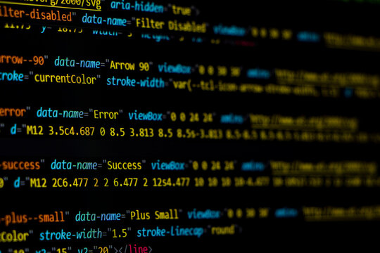 Programming coding screen, web developer coding screen.Programming or coding screen . Technology abstract background of coding screen, Programming screen, Source code. Data security concept.