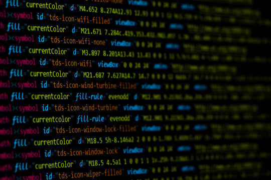 Programming coding screen, web developer coding screen.Programming or coding screen . Technology abstract background of coding screen, Programming screen, Source code. Data security concept.