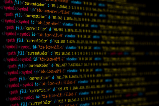 Programming coding screen, web developer coding screen.Programming or coding screen . Technology abstract background of coding screen, Programming screen, Source code. Data security concept.