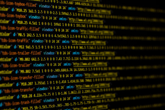 Programming coding screen, web developer coding screen.Programming or coding screen . Technology abstract background of coding screen, Programming screen, Source code. Data security concept.