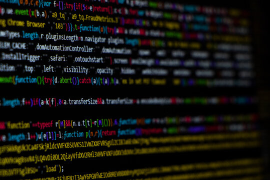 Programming coding screen, web developer coding screen.Programming or coding screen . Technology abstract background of coding screen, Programming screen, Source code. Data security concept.
