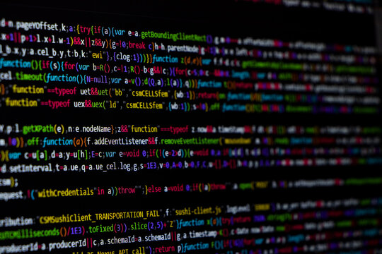 Programming coding screen, web developer coding screen.Programming or coding screen . Technology abstract background of coding screen, Programming screen, Source code. Data security concept.
