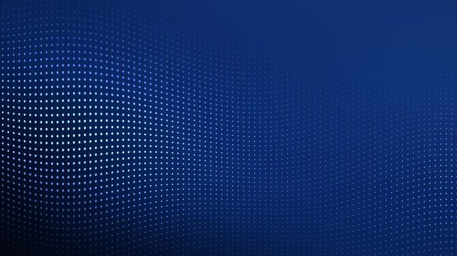 Digital dot wave flowing on dark navy, data and finance background, seamless loop