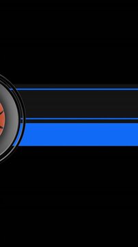 Vertical video: Badge edge appearing triggers badge and blue band sliding right