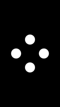 Vertical White Dots Loading UI Animation Alpha Channel for Social Media Reels 4K