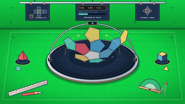 3D Geometric Shape Construction on a Green Screen