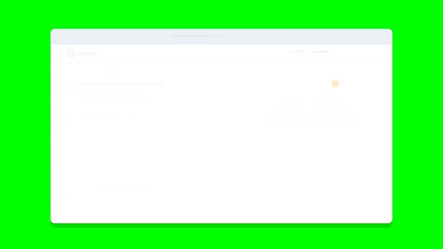 Minimalist Web Browser Interface With Green Screen Background