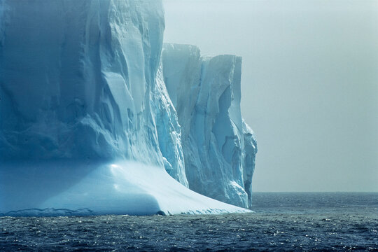 Tabular iceberg floating in the Weddell Sea, Antarctica