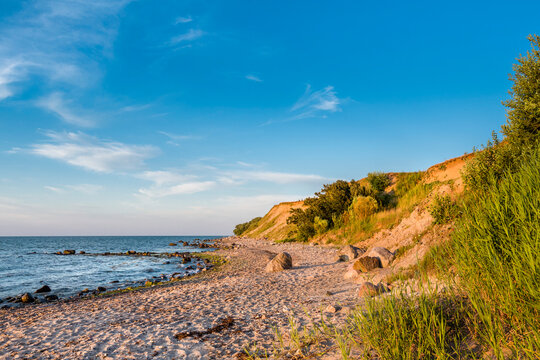 Beach and cliffs at Brodtener Ufer on the Baltic Coast