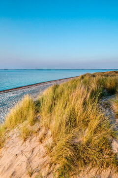 Dunes and beach along Baltic Coast in Schleswig-Holstein Germany