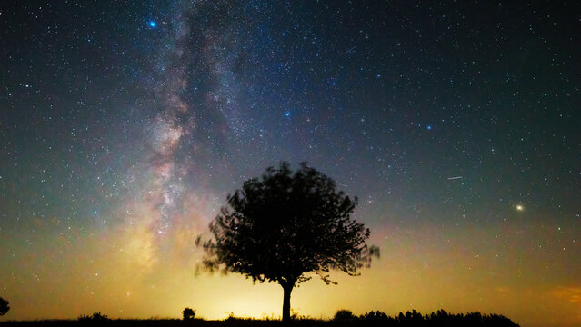 Summertime Milky Way stars and constellations.