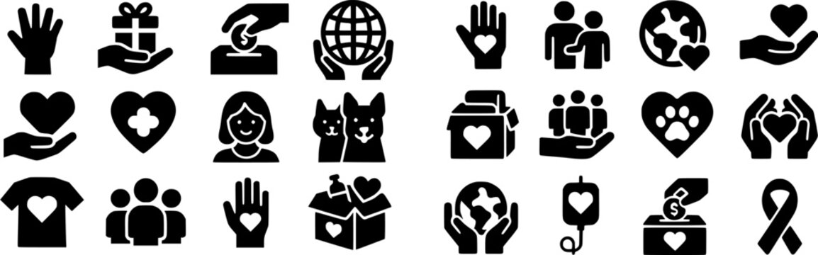 The image showcases a diverse array of hand gestures and symbols representing various social interactions and emotions