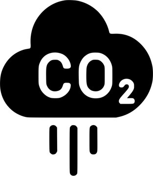 The image depicts a cloud emitting CO2, symbolizing the environmental impact of industrial processes on climate change