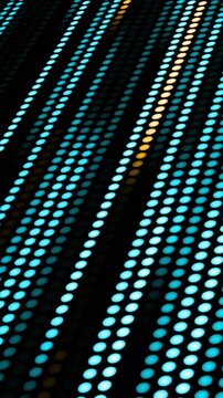 Vertical video: Pulse starting tilted LED matrix shifting, pulsing and showing warm column contrast