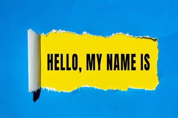 Hello, my name is text concept photo © Emre Akkoyun