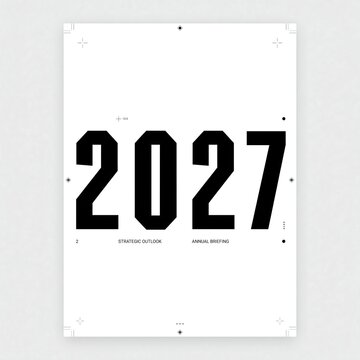 2027 year number text design for annual strategic briefing