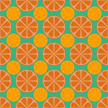seamless pattern with oranges