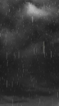 Vertical video: Cloud flash causing rain falling clouds moving shaft spiking showing storm power