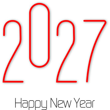 Elegant 2027 new year digital celebration design