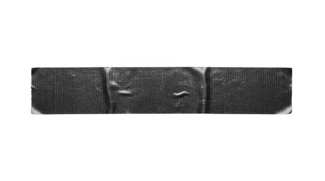 A strip of black duct tape isolated on transparent background