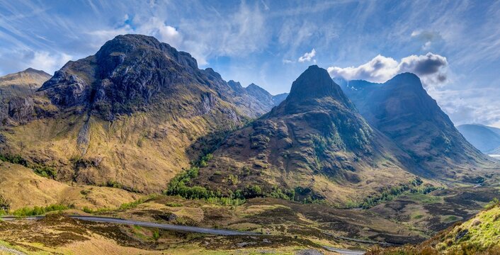 Glencoe the iconic range of mountains in the Scottish Highlands