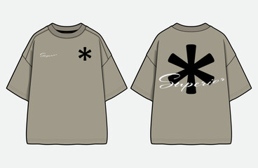 Obraz na płótnie Canvas Trendy Streetwear T-Shirt Collection with Colorblock and Cut and Sew Details