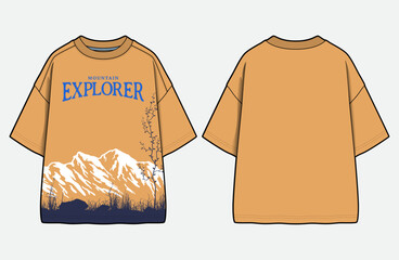 Fototapeta na wymiar Cool Graphic T-Shirt Designs for Boys and Men Streetwear