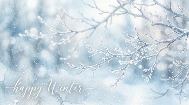 The first day of winter brings a serene frosted landscape with delicate ice crystals and a peaceful calming atmosphere evoking