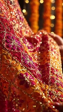 Phulkari Dupatta Embroidery in Motion