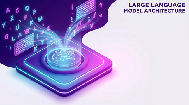 Digital Concept of a Large Language Model Architecture with Abstract Data Flow