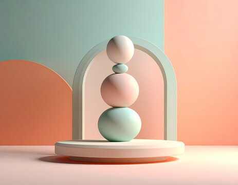 Beberapa bentuk geometris abstrak