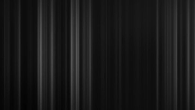 Monochrome fluted glass light bars on black, architectural background, seamless loop