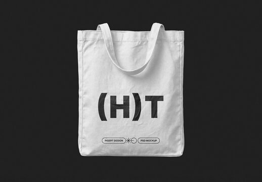 Long Handles Canvas Tote Bag Mockup For Branding And Merchandise Design