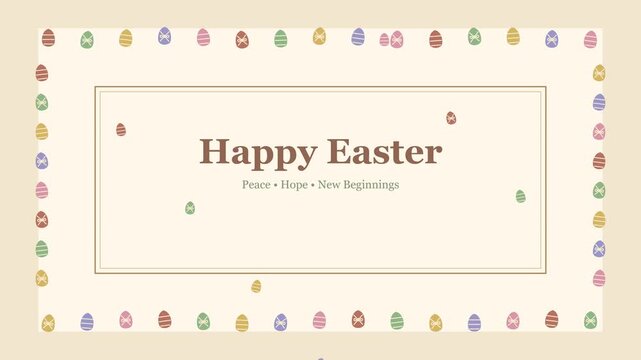 Happy Easter Greeting Card Design Background Animation 4k Celebration Visual