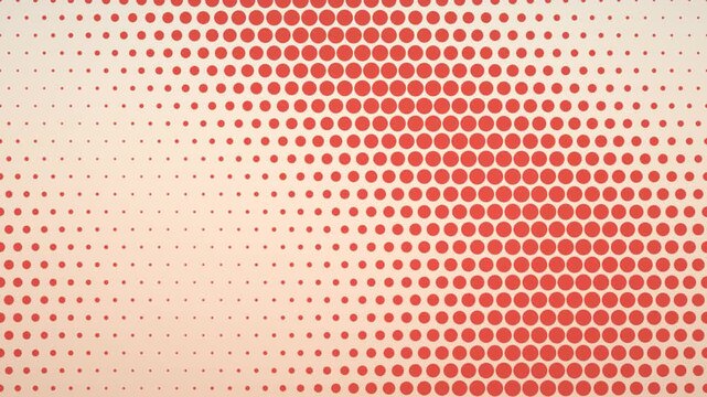 Halftone dots wave pattern retro pop art seamless loop animation