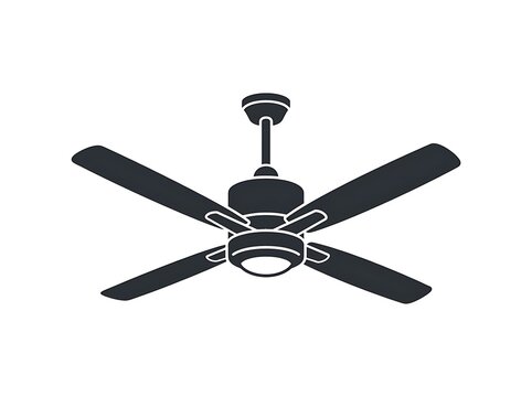Ceiling fan isolated white background
