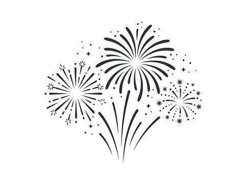 Celebration fireworks burst background abstract vector