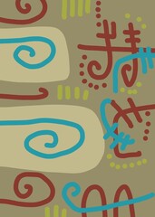 Abstract image for printing - digital painting. The picture is painted by hand on a tablet. © neurostructure