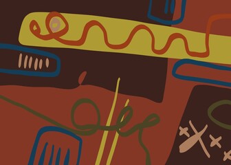 Abstract image for printing - digital painting. The picture is painted by hand on a tablet. © neurostructure