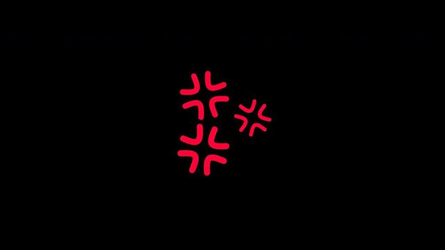 Red anime style anger vein marks pulsing isolated on transparent background