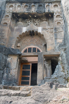 Bhutalinga Caves or Bhut caves,  rock-cut caves of The Manmodi or Manmukud Caves complex, Carved between the 3rd century BCE and the 3rd century CE, Junnar, Pune, Maharashtra, India.