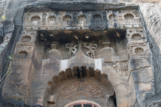Bhutalinga Caves or Bhut caves,  rock-cut caves of The Manmodi or Manmukud Caves complex, Carved between the 3rd century BCE and the 3rd century CE, Junnar, Pune, Maharashtra, India.