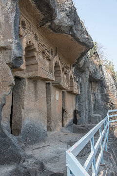 Bhutalinga Caves or Bhut caves,  rock-cut caves of The Manmodi or Manmukud Caves complex, Carved between the 3rd century BCE and the 3rd century CE, Junnar, Pune, Maharashtra, India.