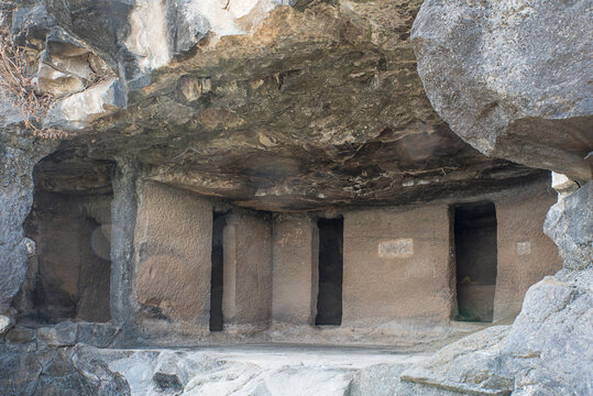 Bhutalinga Caves or Bhut caves,  rock-cut caves of The Manmodi or Manmukud Caves complex, Carved between the 3rd century BCE and the 3rd century CE, Junnar, Pune, Maharashtra, India.